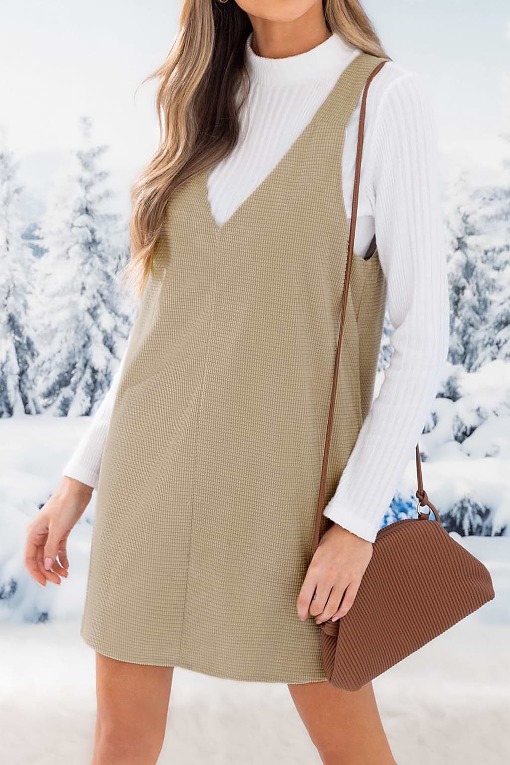 V-Neck Sleeveless Dress