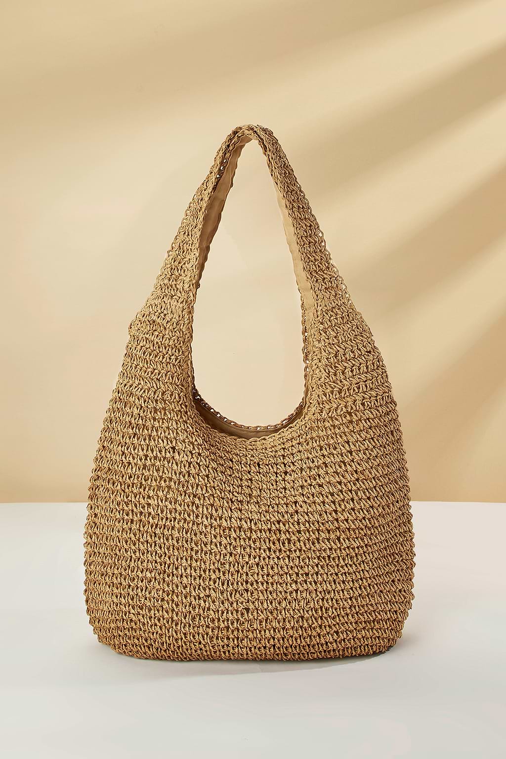 Crochet Straw Shoulder Bag