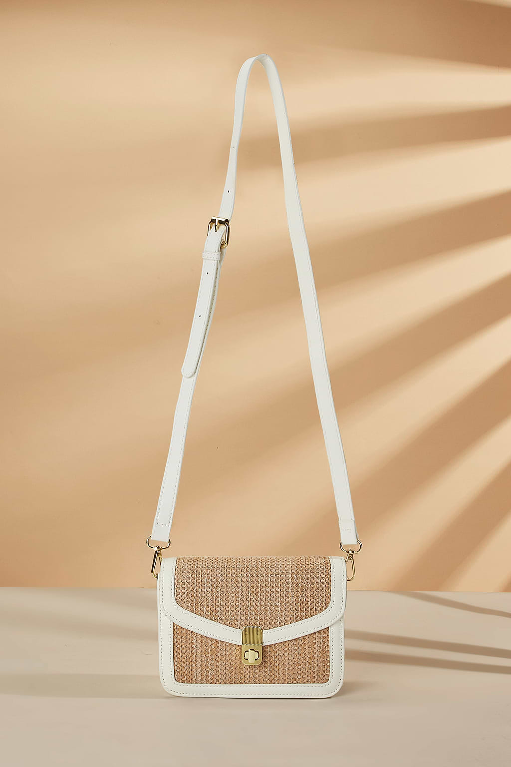 Twist Lock Flap Crossbody Bag