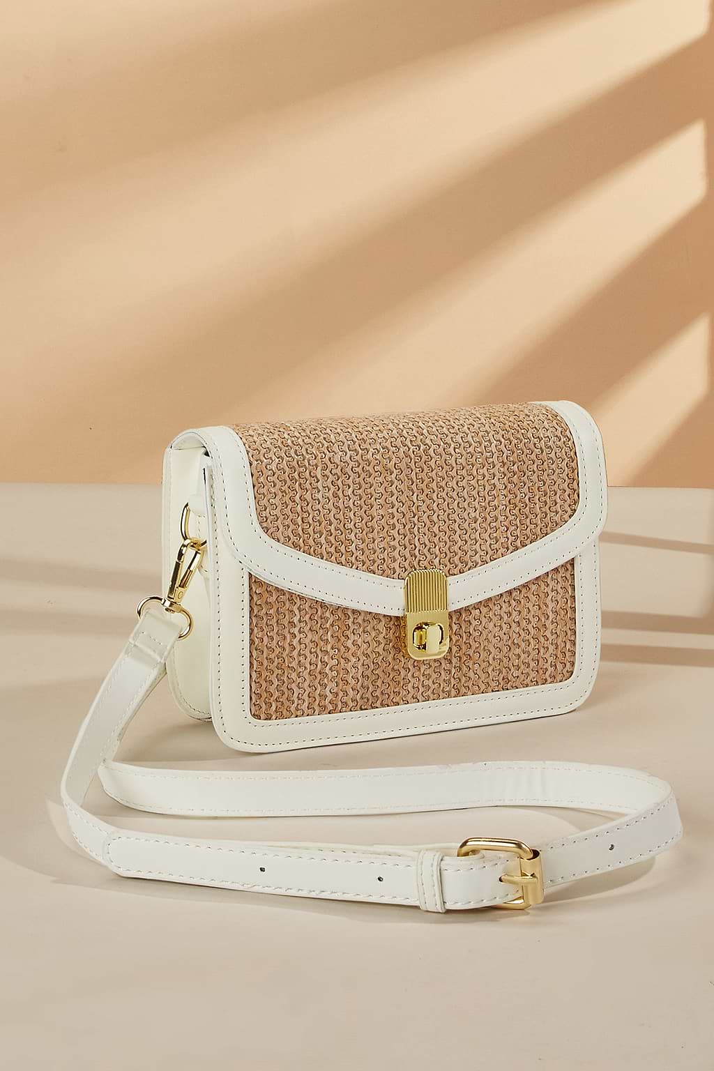 Twist Lock Flap Crossbody Bag