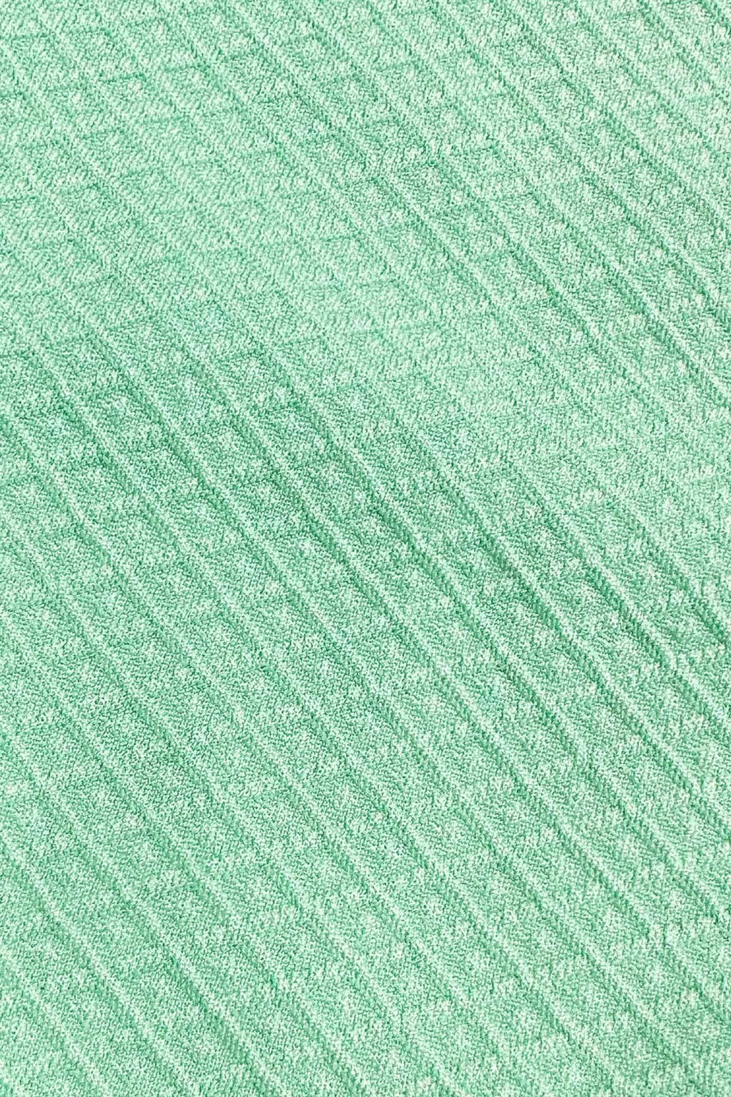 Green Textured Neptune Plunge Tie Back One Piece Swimsuit