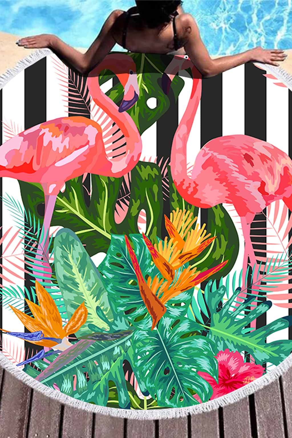Oversized Flamingo Beach Towel