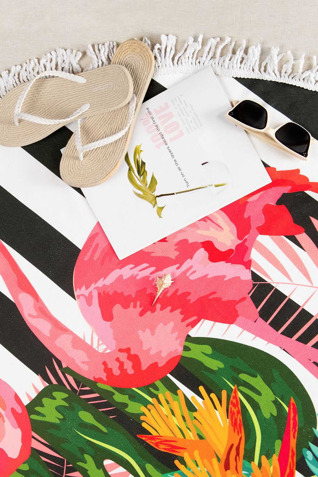 Oversized Flamingo Beach Towel