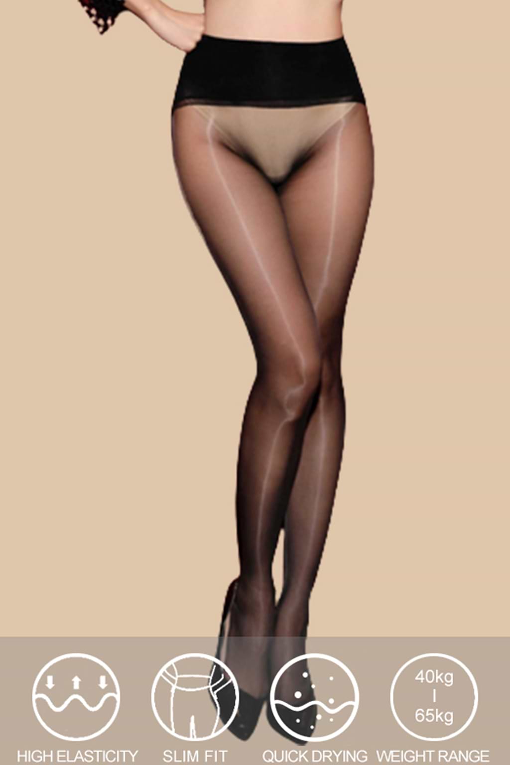 Collant taille haute noir