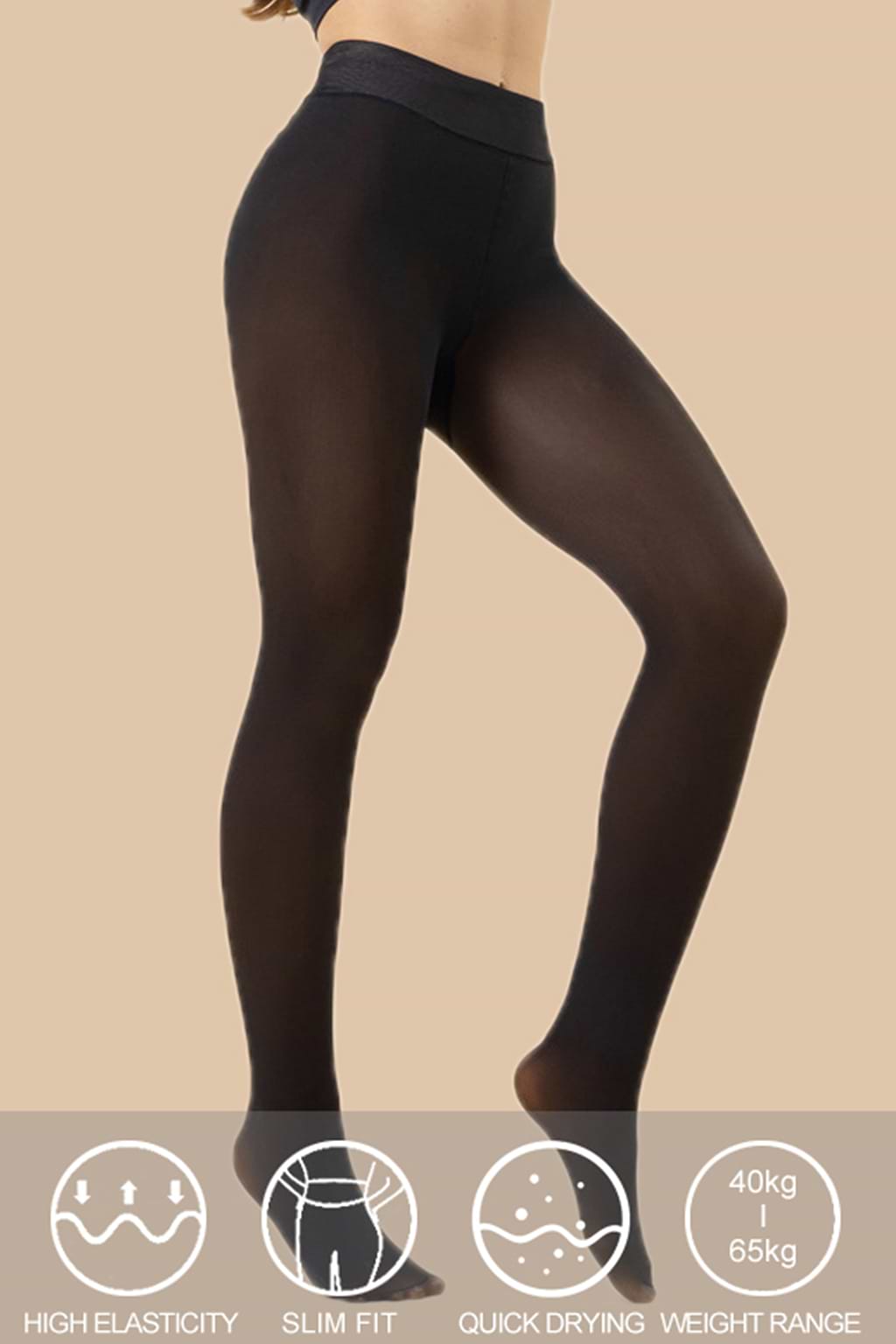 Solid High Waist Tights