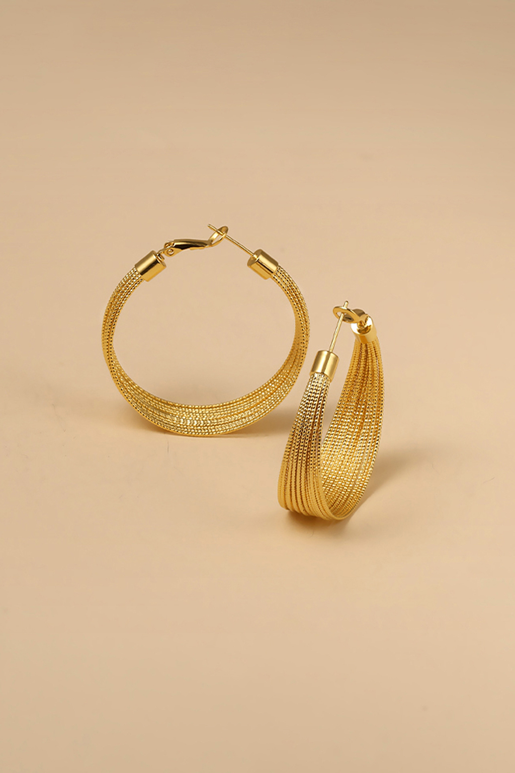 Etched Multi Hoop Earrings