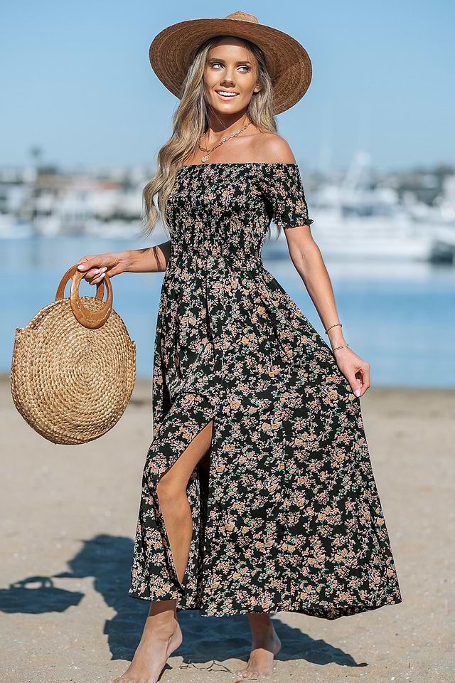 city beach off the shoulder dress Coastal Cottage Off The Shoulder Dress main image 1