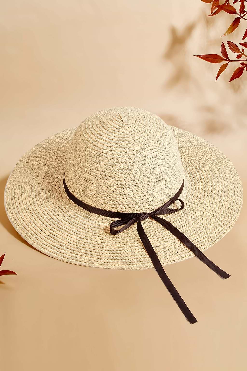 Black Bow Floppy Hat