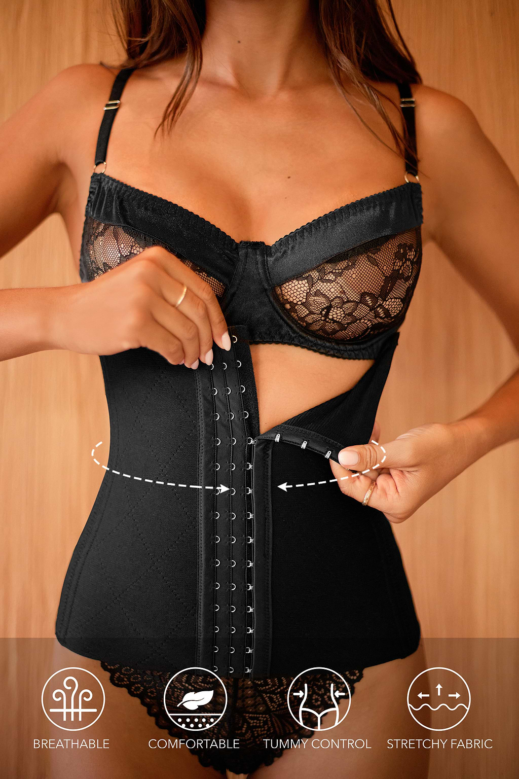Adjustable Black Corset