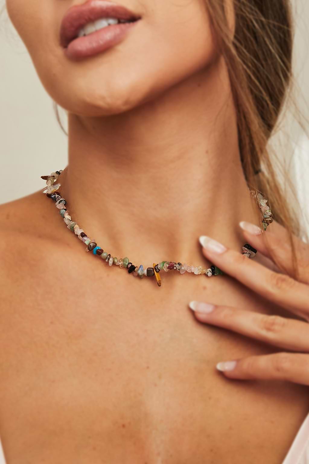 Multi-Color Stone Necklace