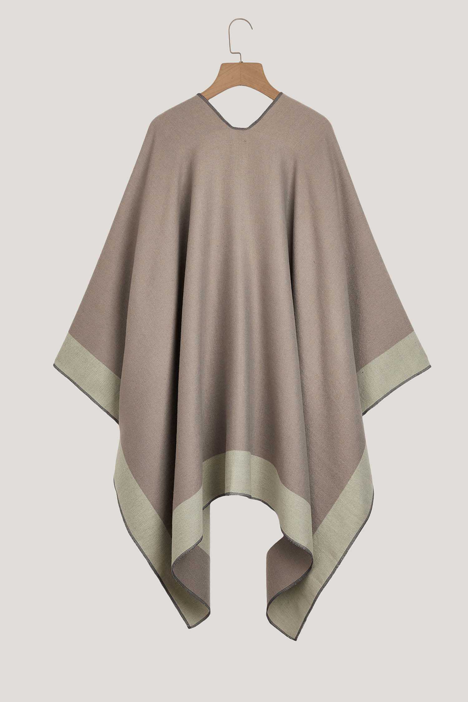 Mantón neutro caqui y beige