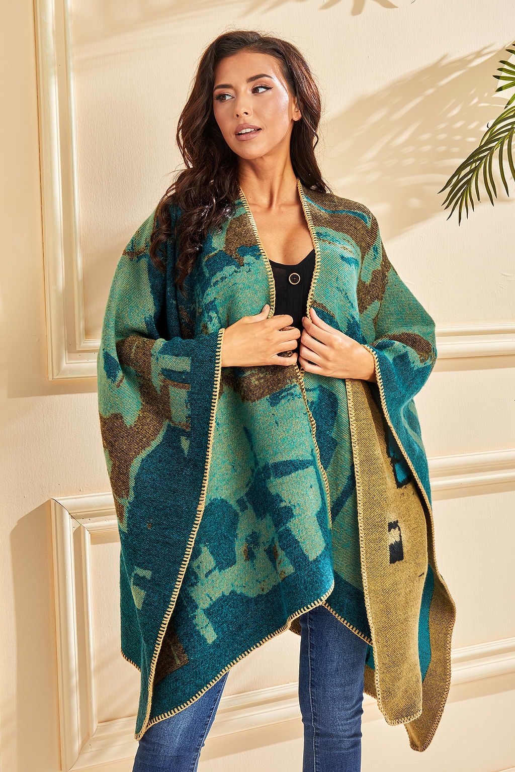 Acogedor chal abstracto