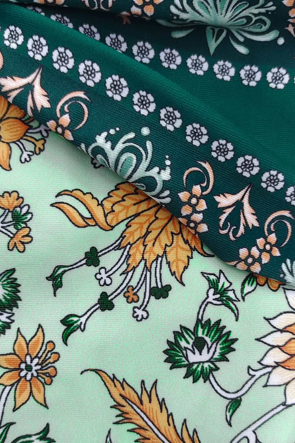 Floral Paisley Print Plunge Lace-Up One Piece Swimsuit