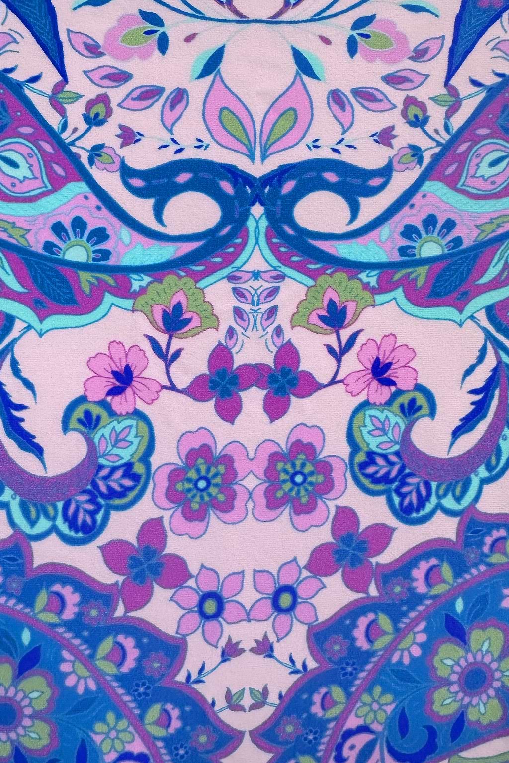 Ethnic Engineered Paisley Underwire Push Up Top & High Waist Bikini Set