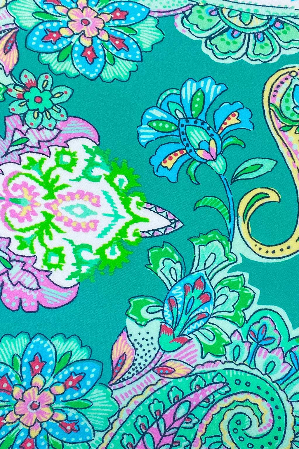 Colorful Cashew Tunneled Cutout One Piece Swimsuit