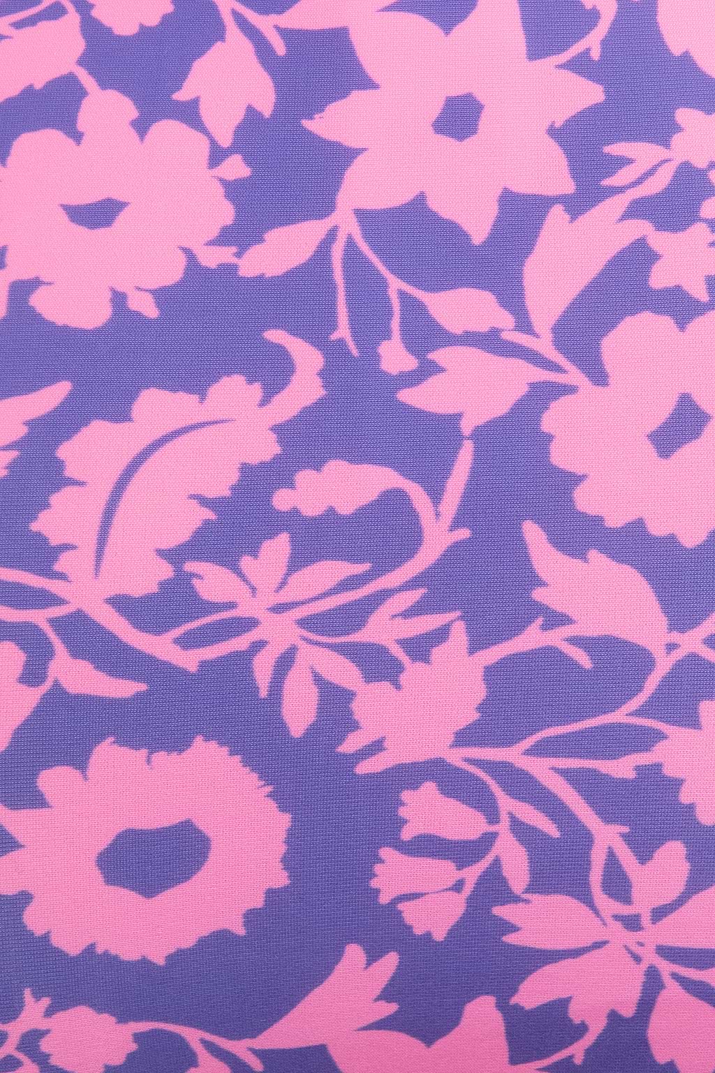 Floral Print Scoop Lace-up Bralette & High Waist Bikini Swimsuit