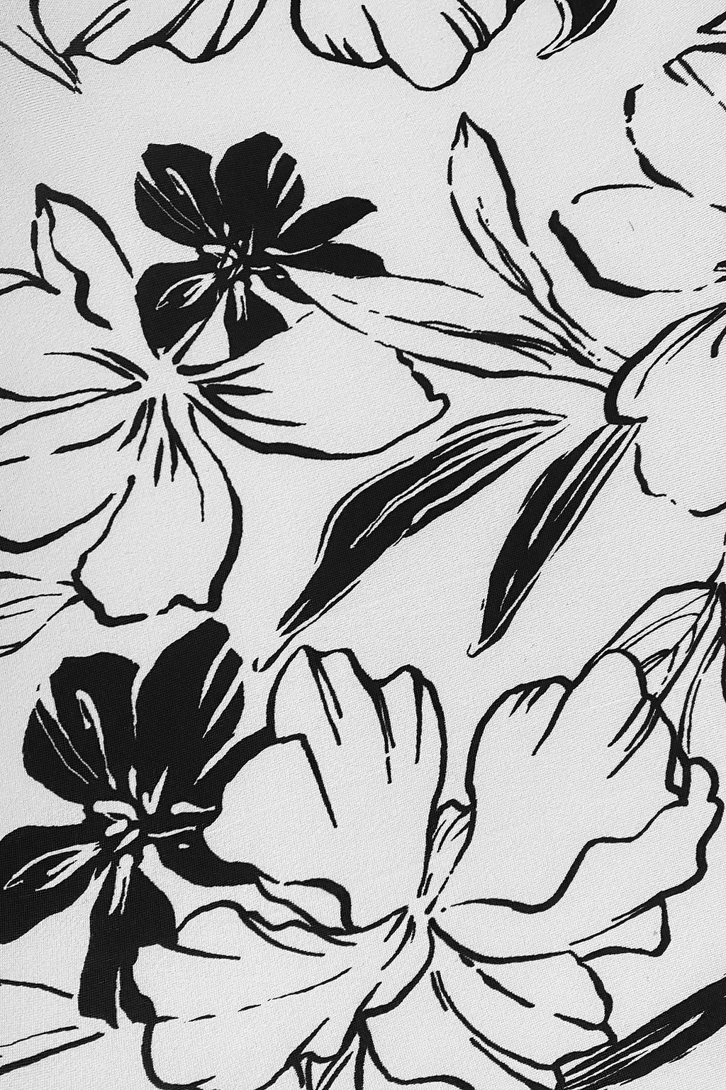 Art Strokes Blooming Ruched Drawstring White One Piece Swimsuit