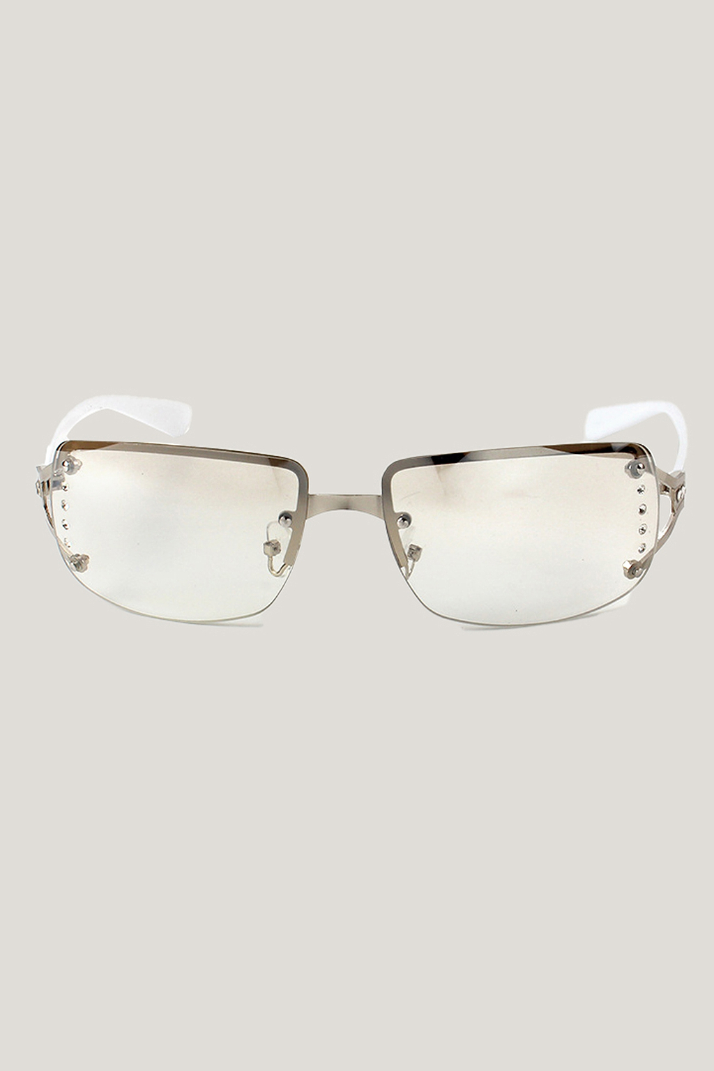 Noir Partial-Frame Sunglasses
