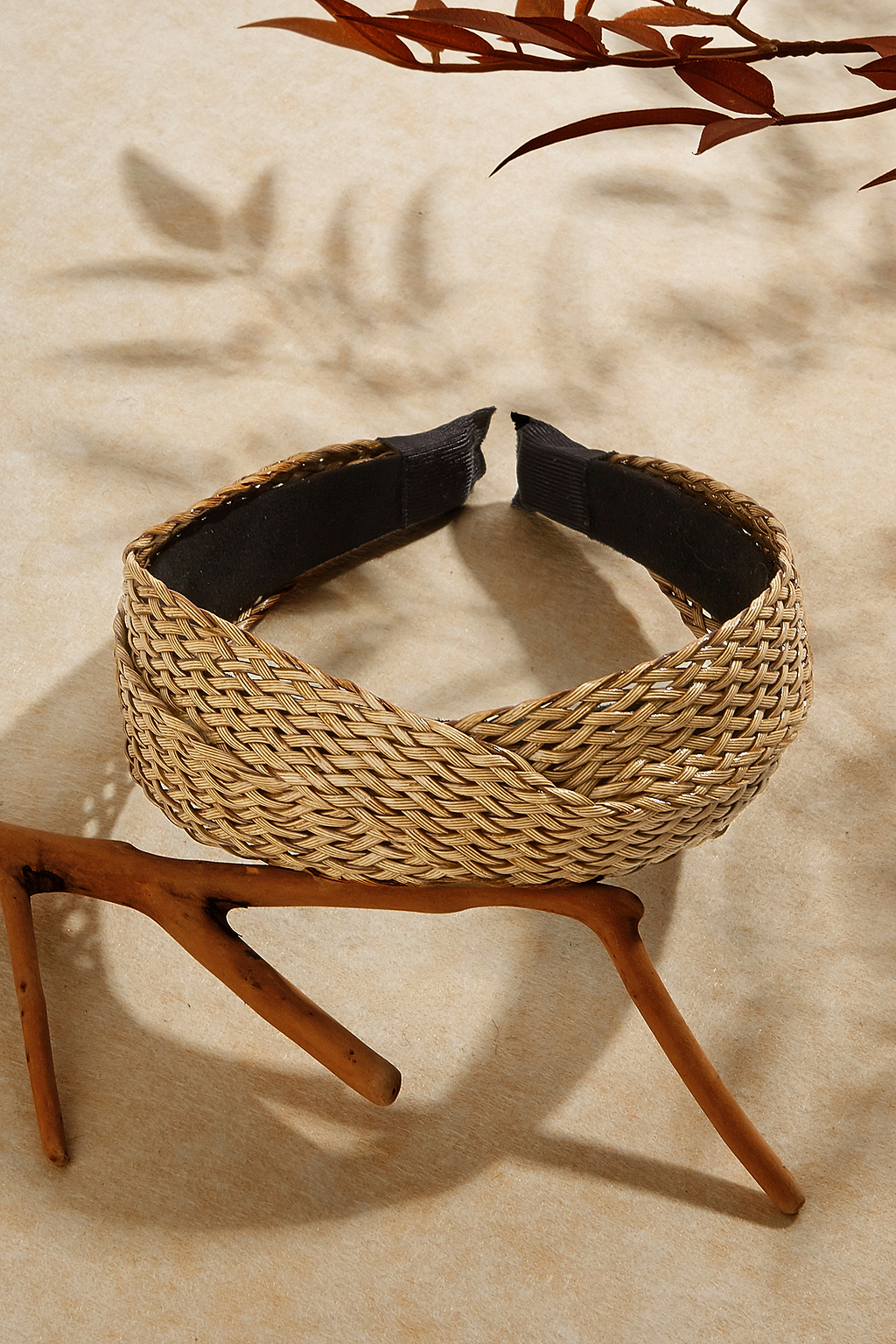 Bandeau tressé et croisé boho