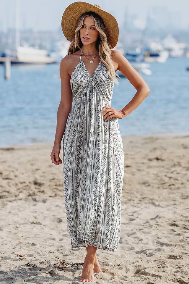 Halter Ruched Maxi Dress Halter Ruched Maxi Dress