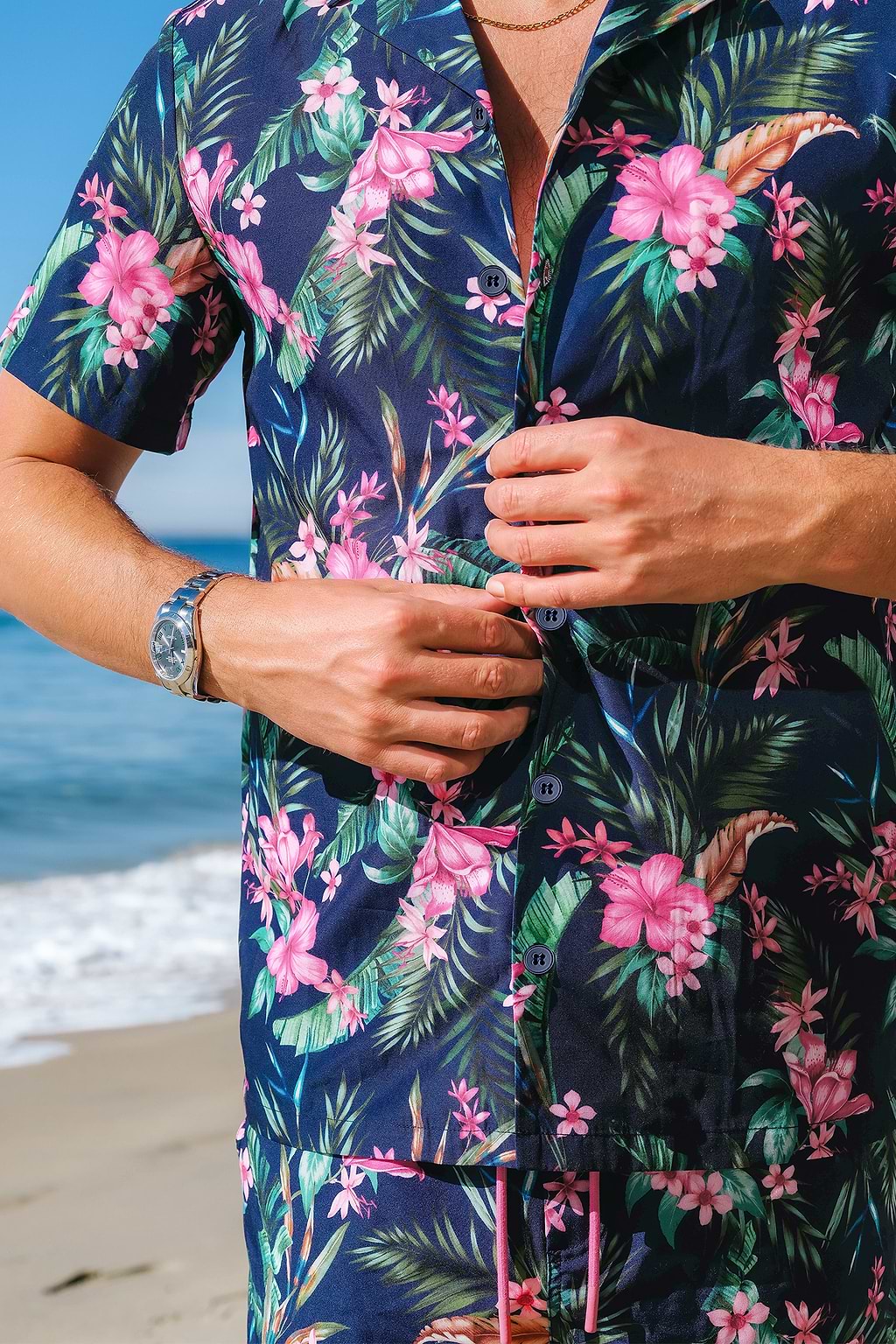 Night Orchid Tropical Board Shorts