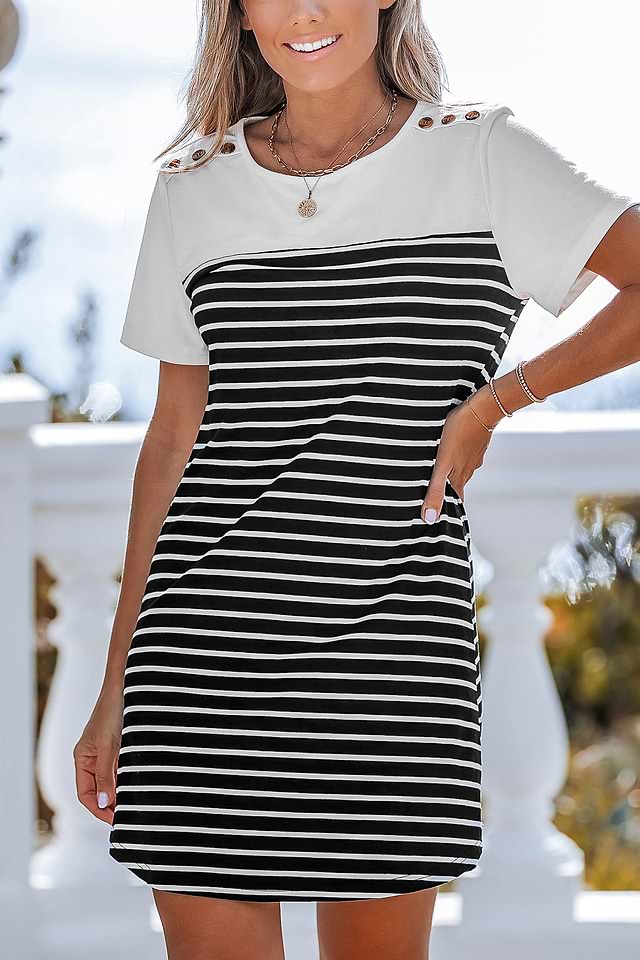 Striped Nautical Midi Dress