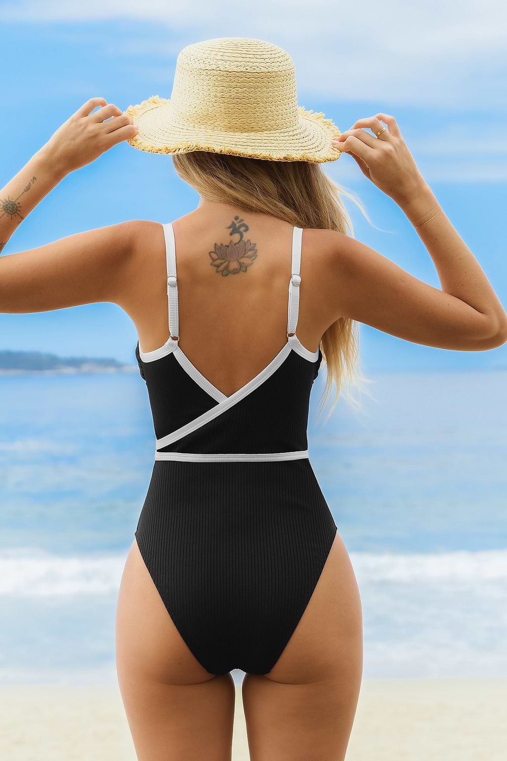 Black & White Cheeky One-Piece