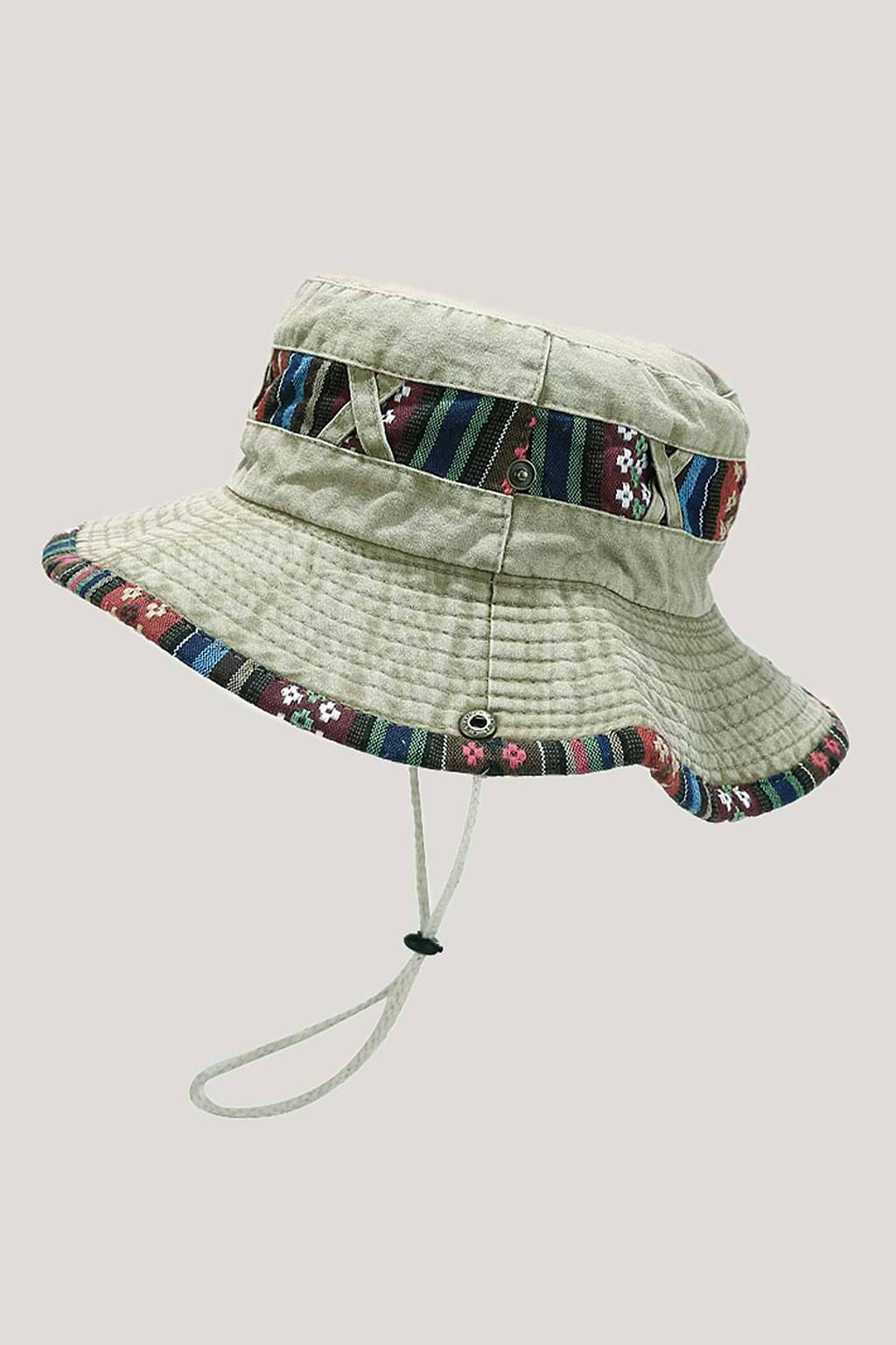 Khaki & Boho Bucket Hat