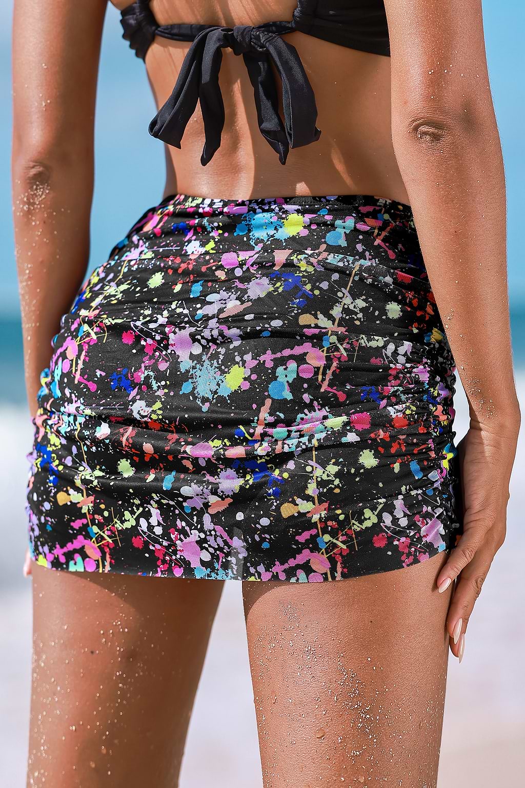 Standard Rise Paint Splatter Swim Skirt