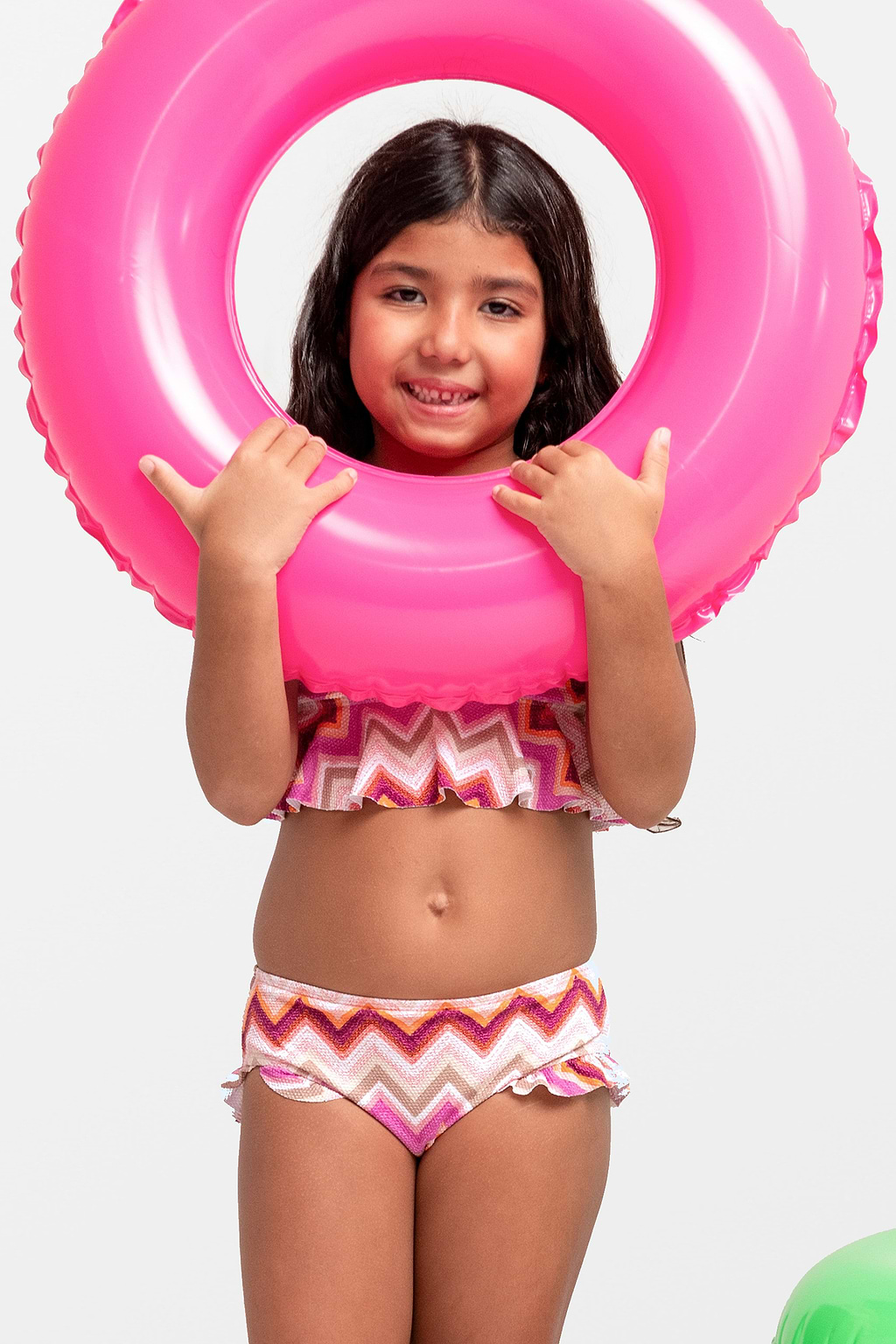 Tweedelige set met gegolfde chevron voor meisjes