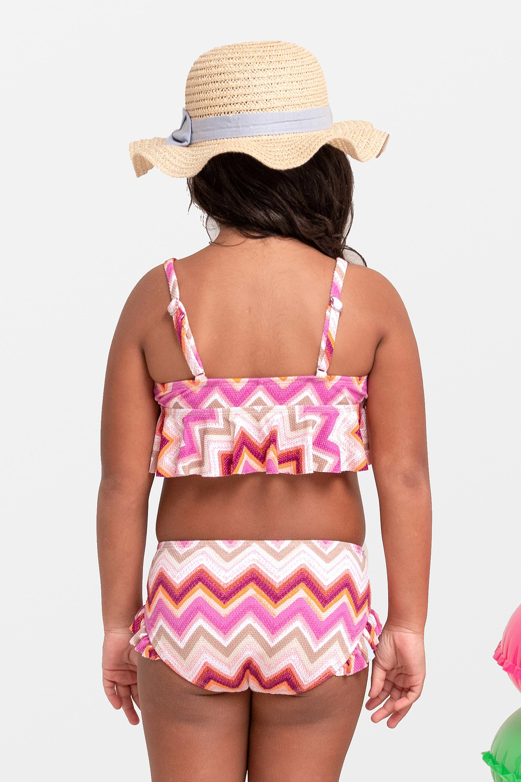 Tweedelige set met gegolfde chevron voor meisjes