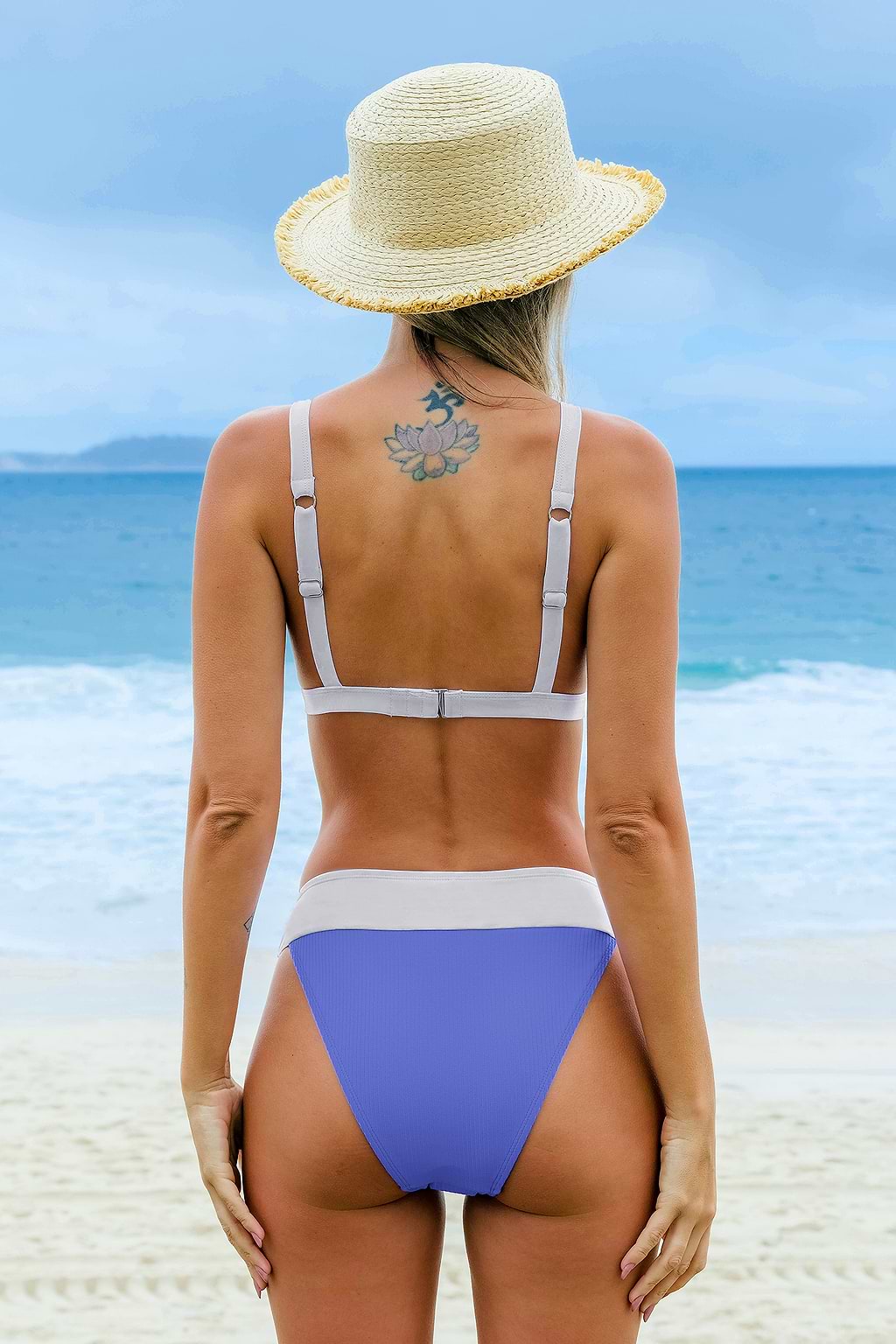 Atlantis Colorblock Bikini Bralette & Cheeky Bottoms Set