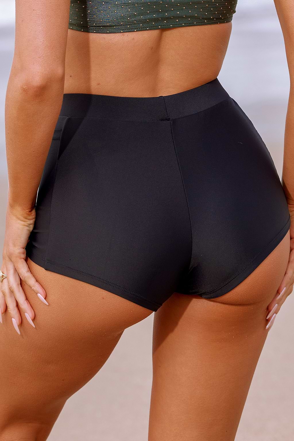 Braguitas de bikini retro negras