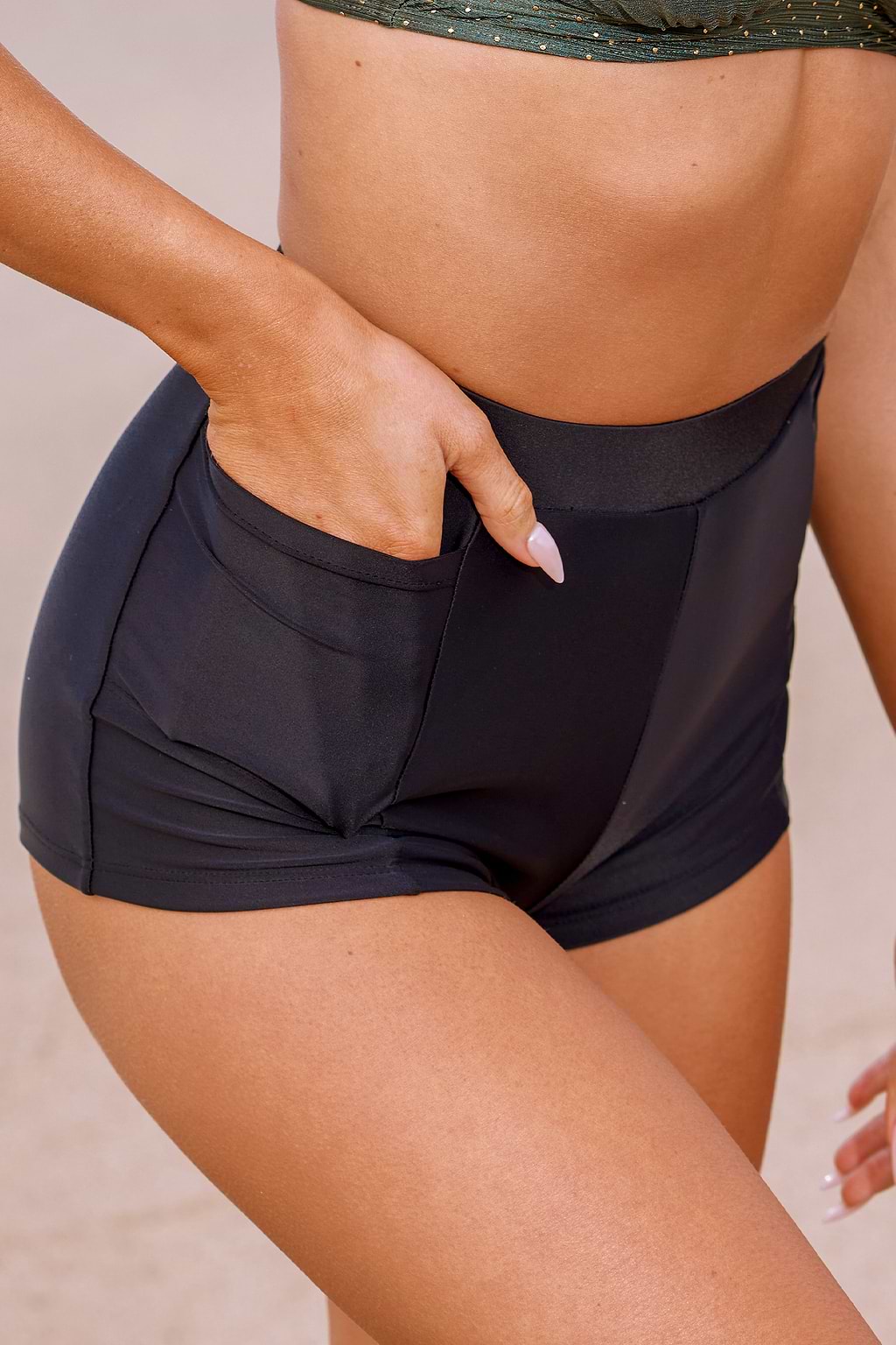 Braguitas de bikini retro negras