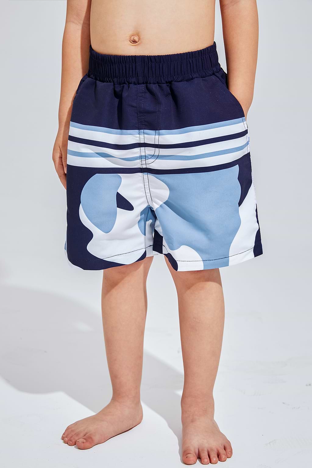 Blue Camo & Stripes Board Shorts