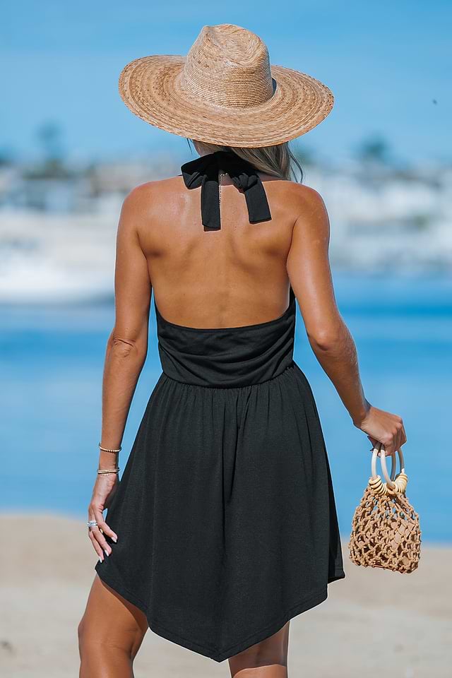 Halter Neck Backless Dress