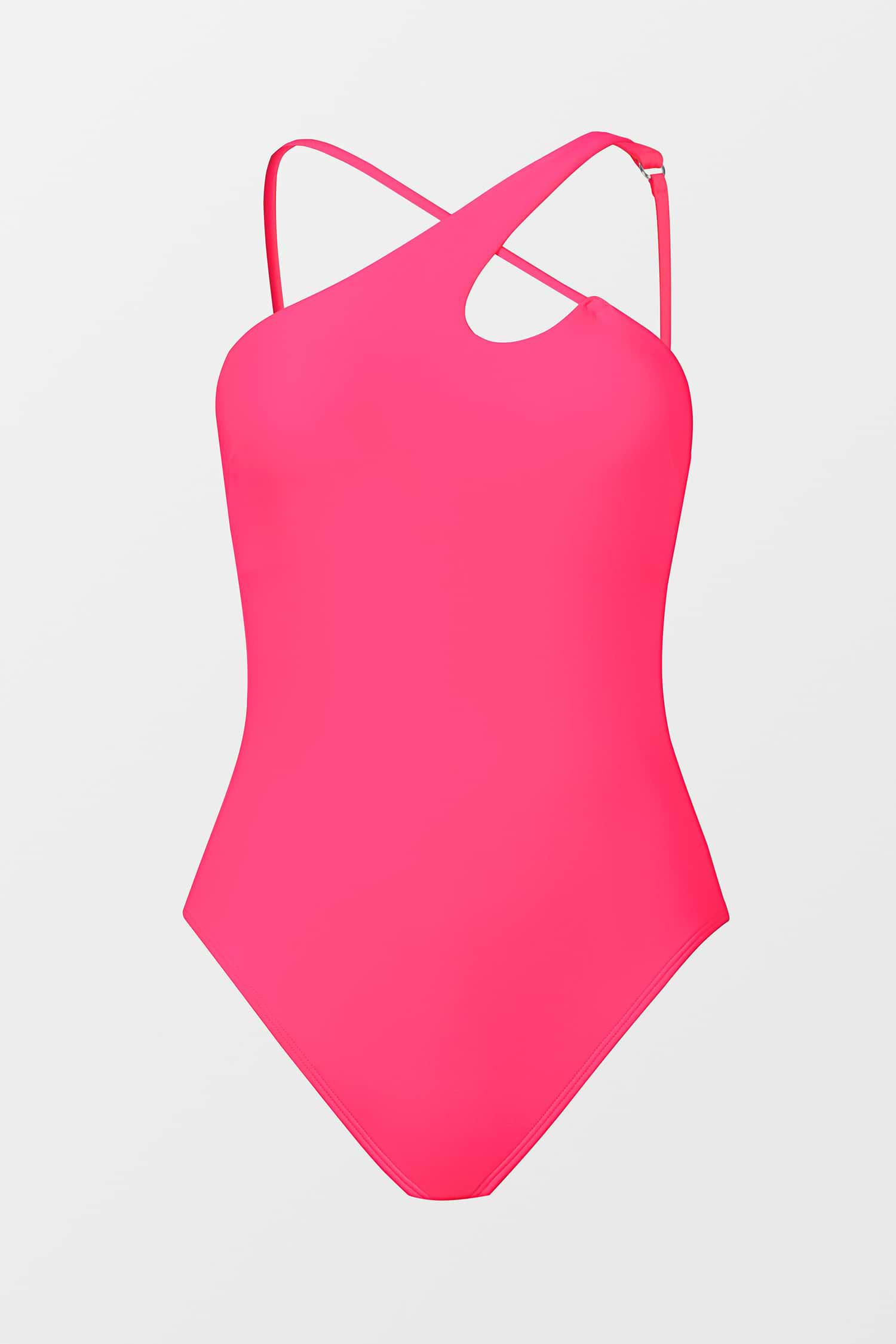 【関税送料込】CUPSHE Asymmetrical Neck Cutout 水着 Pink Asymmetrical Neck Cutout Cheeky One Piece Swimsuit
