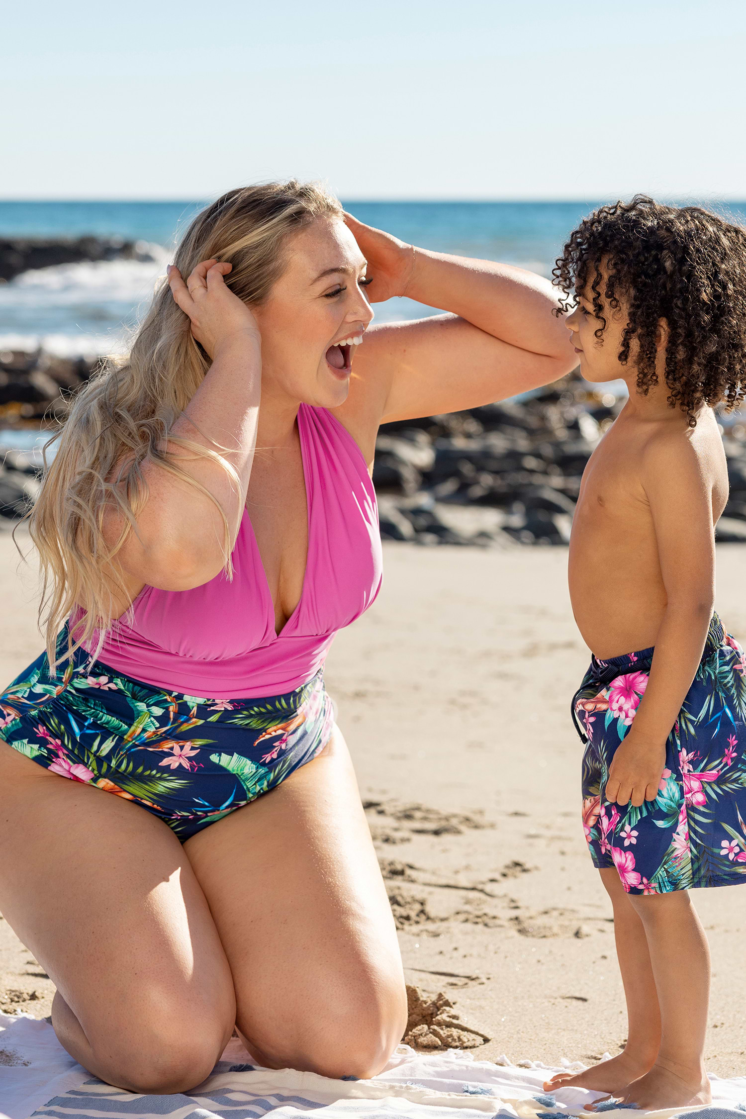 X Iskra Night Orchid Halterneck Tummy Control One-Piece