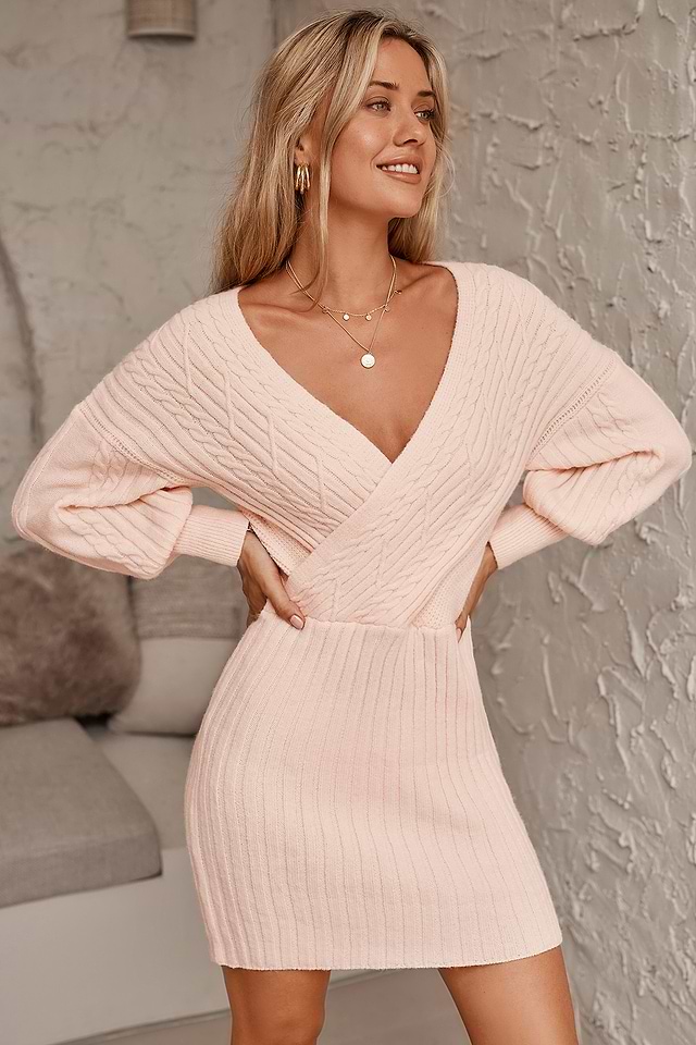 Ivory Cable Knit Sweater Dress Ivory Cable Knit Sweater Dress