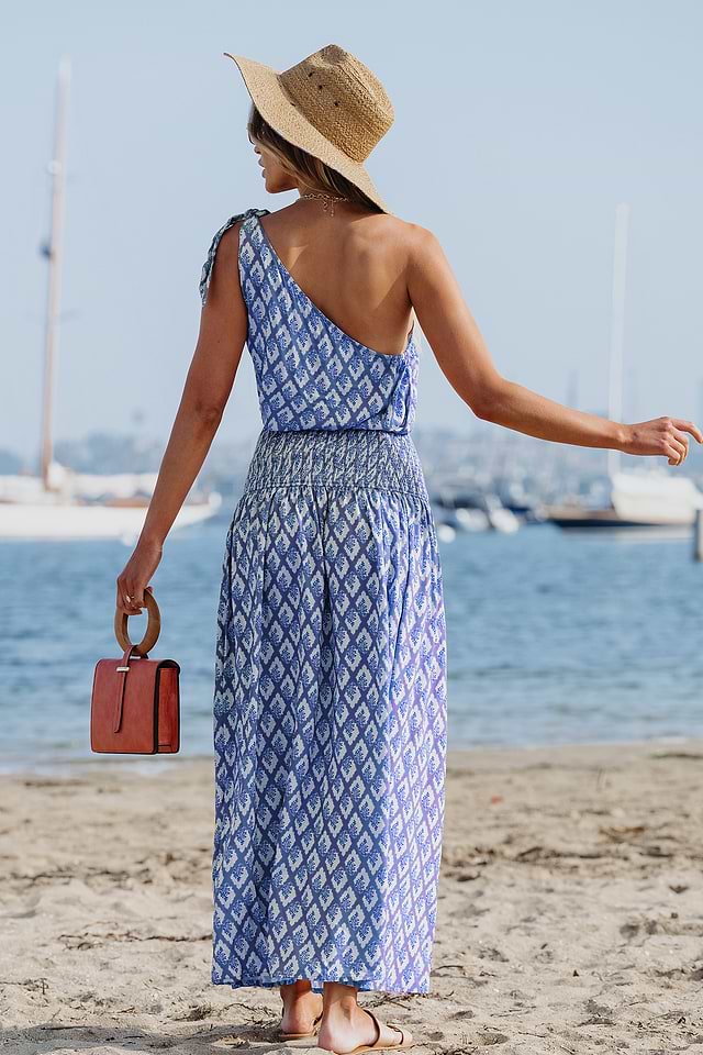 open lace back dress Tatiana Velvet One Shoulder Maxi Dress | Eucalyptus main image 1