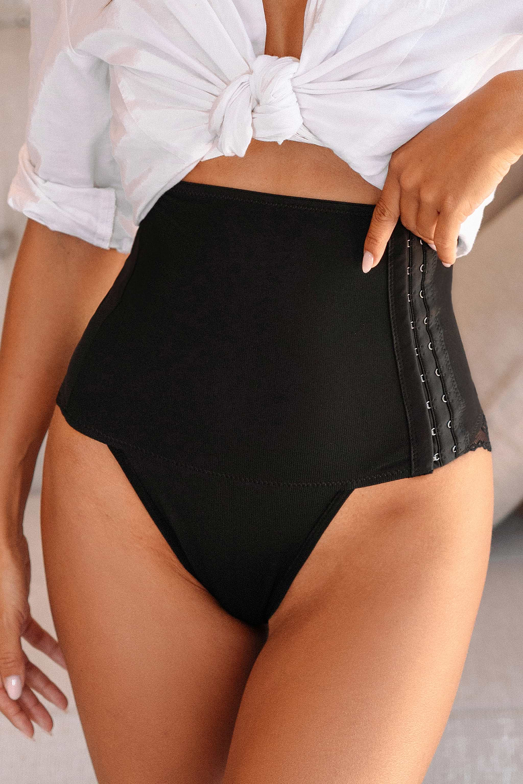 Culotte taille haute formateur ajustable noire