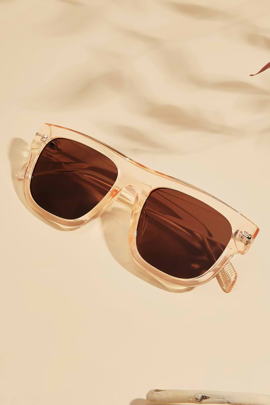 Tinted Transparent Frame Sunglasses
