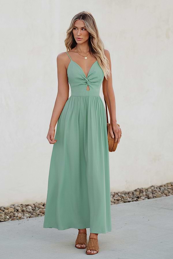 chinese dress ladies Venus Womens Twist Front Maxi Dress main image 1