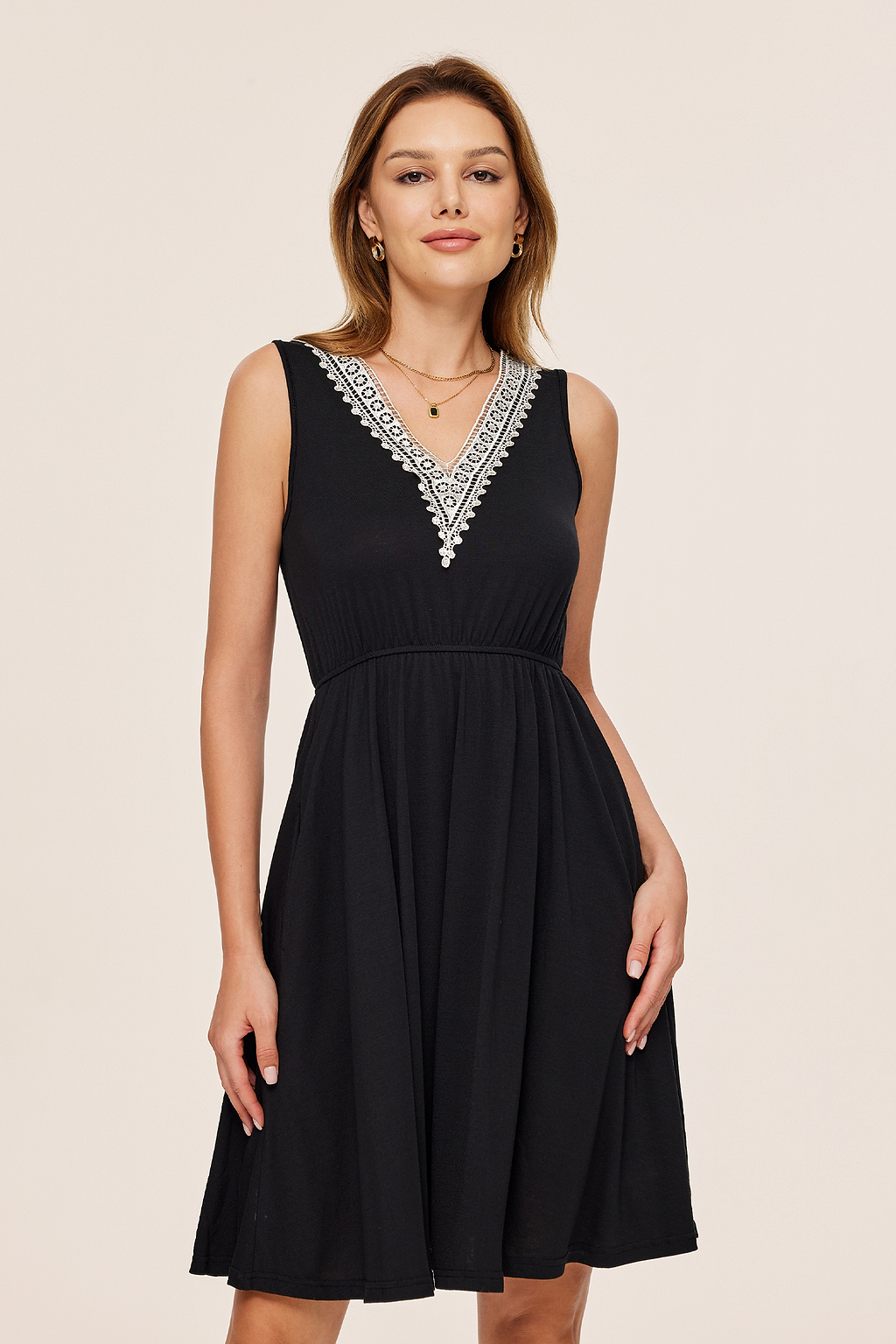 Midnight Grace A-Line Mini Dress