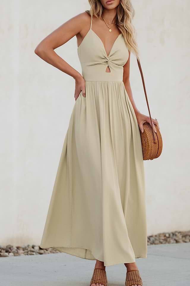 apricot colored bridesmaid dresses Casual Apricot Short Sleeve Dress - Maxi Dresses