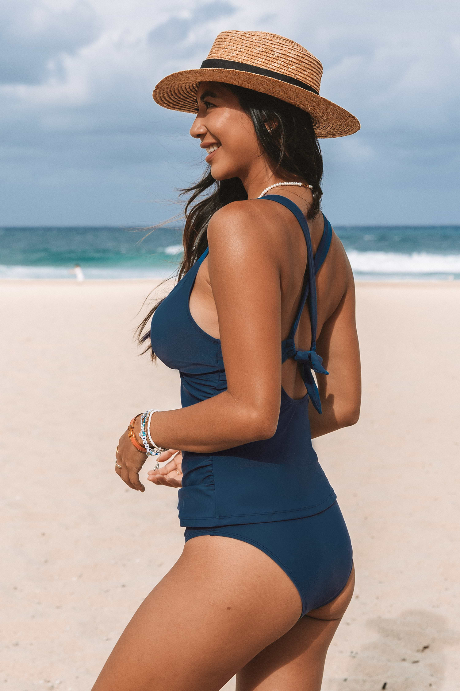クラシック★Cupshe★プレーン スクエア バッククロス タンキニ Escaping Crossback Tankini Top & Standard Bottoms Set