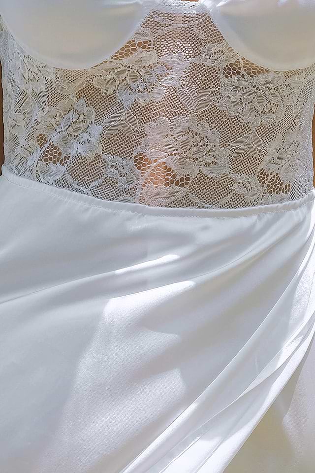 White Lace Slip Dress
