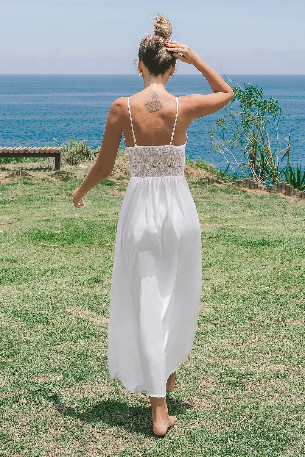 White Lace Slip Dress