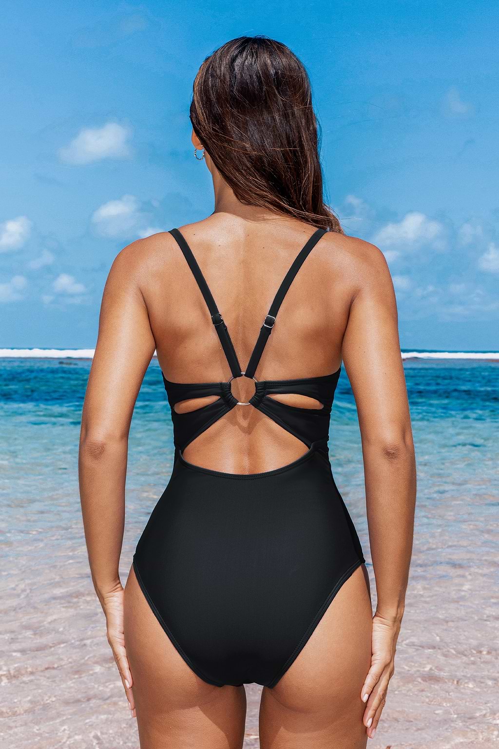 Black Cutout O-Ring One-Piece