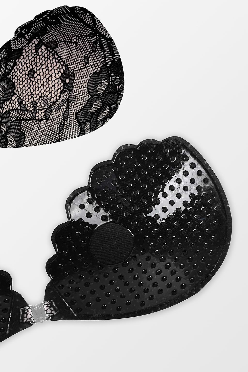 Floral Lace Backless Strapless Adhesive Bra